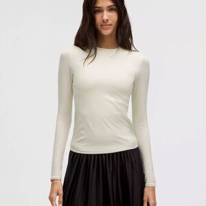 Lululemon Nulu Crewneck Long Sleeve, Bone Color Small NWT